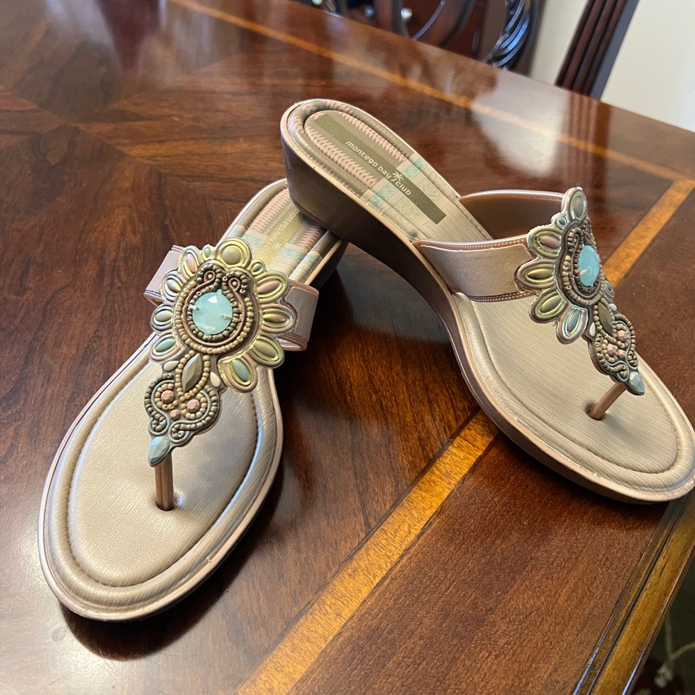SOLD Embellished Sandals with Beaded Design